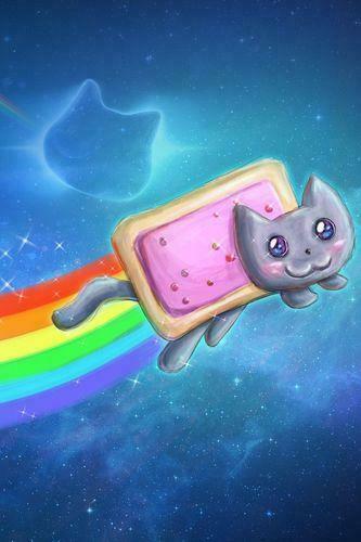 Nyan Cat Cool Art Wallpaper For iPhone 3g 3gs