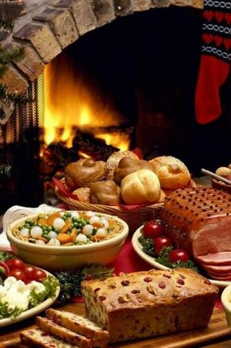 Christmas Food iPhone Wallpaper