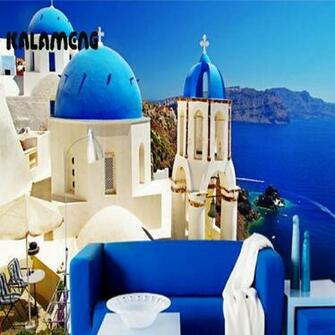 Wallpaper 3d Mural Custom Wall Murals Painting Santorini Design