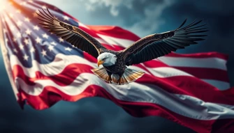 American Flag With Eagle Wallpaper