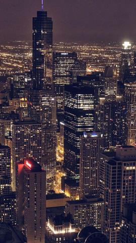 HD Wallpaper From Above Link City Lights Skyline