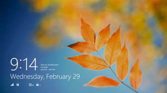 Lock Screen Shows Current Date And Time An Upcoming Appointment On
