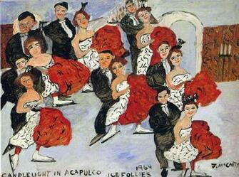 In Acapulco Ice Follies American Folk Art Wallpaper Image