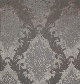 Vintage Grey Silver Damask Embossed Texture Background Vinyl Wallpaper