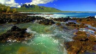 Kong Mountain Seascape Kauai Cool Background And Wallpaper