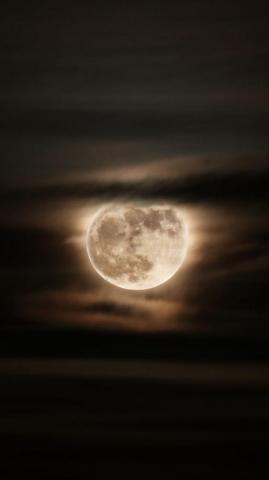 Clouds And Moon Dark Sky Wallpaper Full