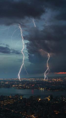New York City Rain Storm Clouds iPhone Wallpaper