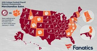 Alabama Vs Clemson Which Team Selling More Across The Usa
