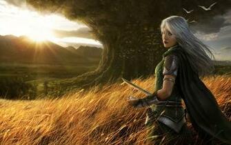 Back Original Woman Fantasy Warrior Wallpaper HD