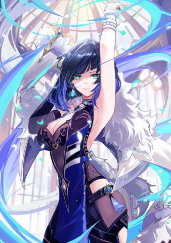 Vardan Genshin Impact Yelan Cleavage No Bra Yande Re
