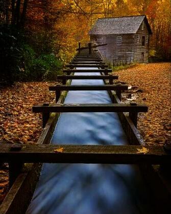 Mill In Fall The Smoky Mountains Title Mingus
