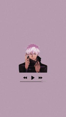 Music Satoru Gojo Wallpaper Anime iPhone Funny