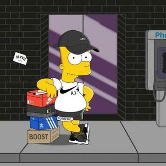 Dope Bart Simpson Supreme Wallpaper Top