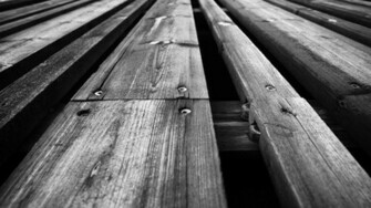Wooden Floor Black And White High Definition Desktop Wallpaper