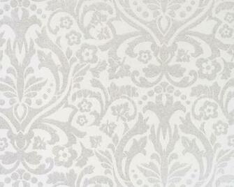 Glamour Modern Baroque White Silver Glitter Metallic No Amazing