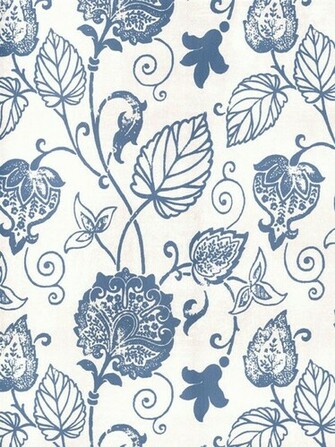 White And Blue Flower Wallpaper Floral Vine