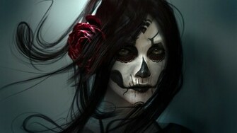 Skull Girl Wallpaper HD Cool Walldiskpaper