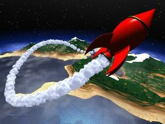 Cartoon Rocket Wallpaper Image