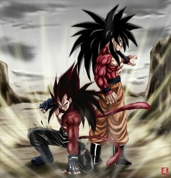 Vegeta And Goku Ss4 Art