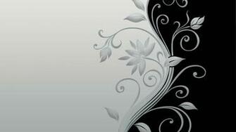 Vector Flower Black And White HD Wallpaper