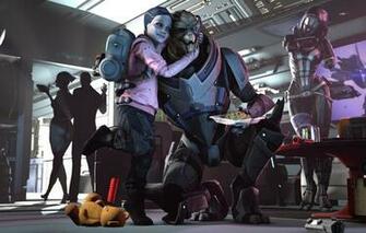 Wallpaper Shepard Mass Effect Garrus Vakarian Turian Asari
