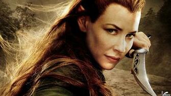 Evangeline Lilly With A Dagger Face Closeup Wallpaper