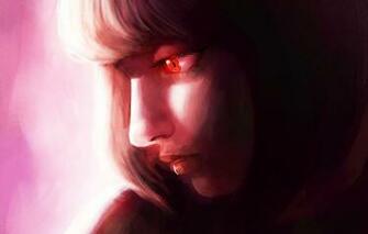 Wallpaper Girl Red Eye The Pensive Look Image For Desktop