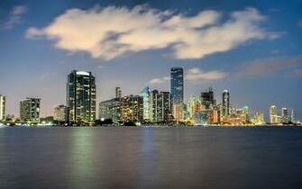 Miami Fl Florida Evening Lights Vice City Wallpaper