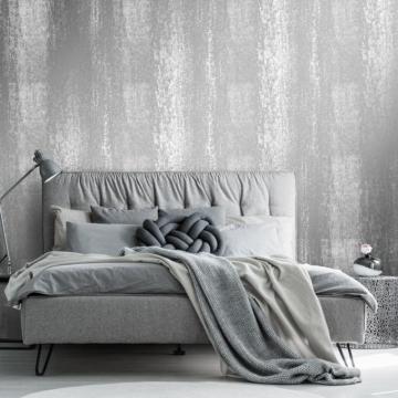 Muriva Sienna Metallic Ombre Wallpaper Silver Grey