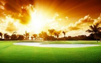 Beautiful Golf Course Sunset X Close