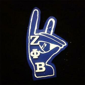 Zeta Phi Beta Hand Sign Blue