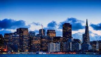 Wallpaper Usa California San Francisco Night Panorama 4k