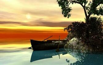 Rowboat In A Serene Scene Beaches Beautiful Boat