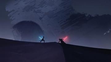 Rey Vs Kylo Ren Minimalist Star Wars The Rise Of Skywalker 4k
