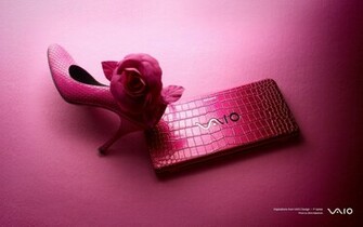 Vaio Wallpaper Laptop Shoes Pink Background