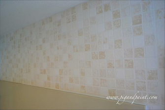 Pig And Paint Faux Mosaic Tile Wallpaper