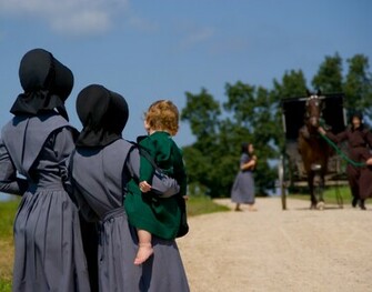 Amish Walking High Resolution HD Wallpaper General