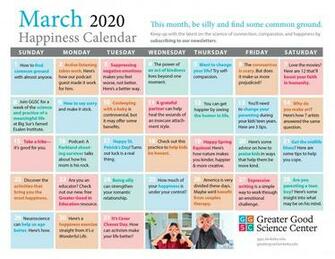 Your Happiness Calendar For March