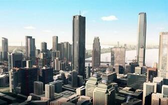 HD Cool City Buildings Landscape Desktop Background Wide