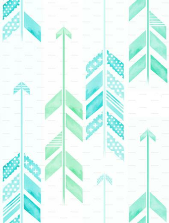 Mint Arrow Digital Paper Gre En Tribal Pattern Gray And