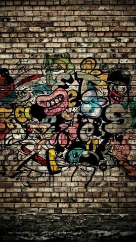 Hypatia On Background Graffiti Wallpaper iPhone