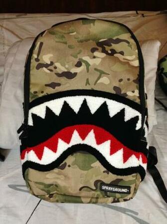 Bape Shark Wallpaper Multi Camo Backpack