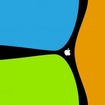 Tri Colour Joyful Apple Logo iPad iPhone HD Wallpaper