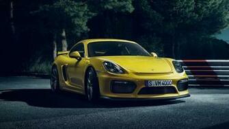 Porsche Cayman Gt4 Yellow Car Sport Autos Fahrzeug