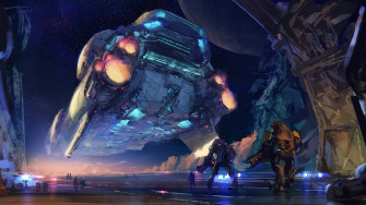 Wallpaper Spaceship Futuristic Space 4k Art