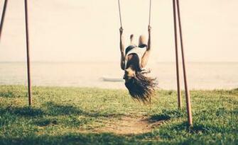 Swing Girl Summer Happiness Dom Sun HD Wallpaper