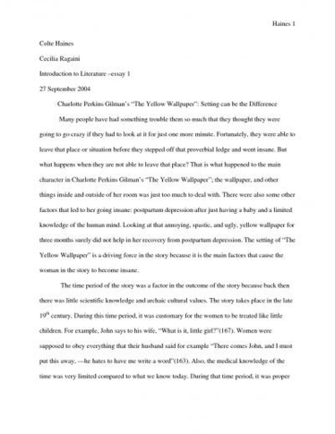 The Yellow Wallpaper Essay Best