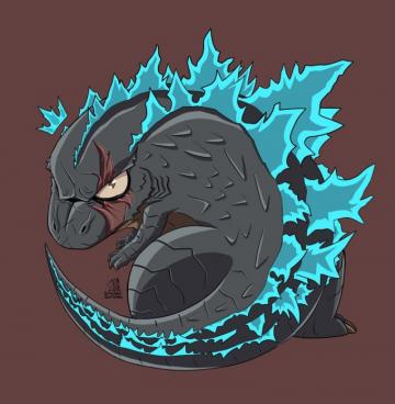 Artstation Chibi King Of The Monsters Godzilla Nathanael