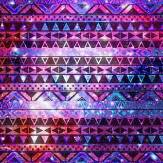 Head In Space Girly Andes Aztec Pattern Pink Teal Nebula Galaxy Art