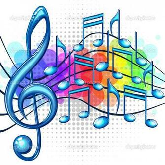 Musical Notes Background Blue Depositphotos